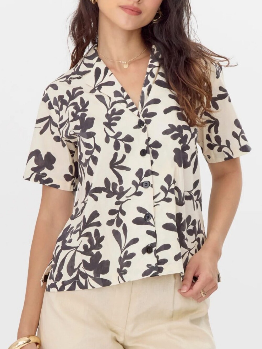 Greylin Aldo Vacation Shirt NWT Botanical 100% Cotton Button Up Medium - Picture 5 of 8